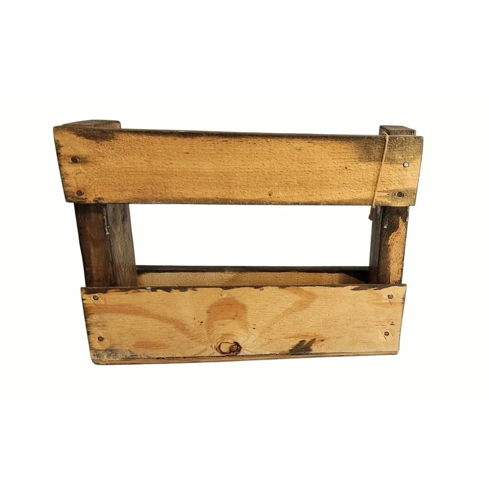 Rustic‎ Freestanding Wooden Wine Rack Wall Shelf Box Farmhouse Reclaimed Wood